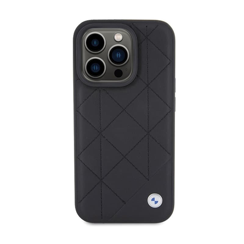 BMW Leather Quilted - Case for iPhone 15 Pro Max (Black) 3
