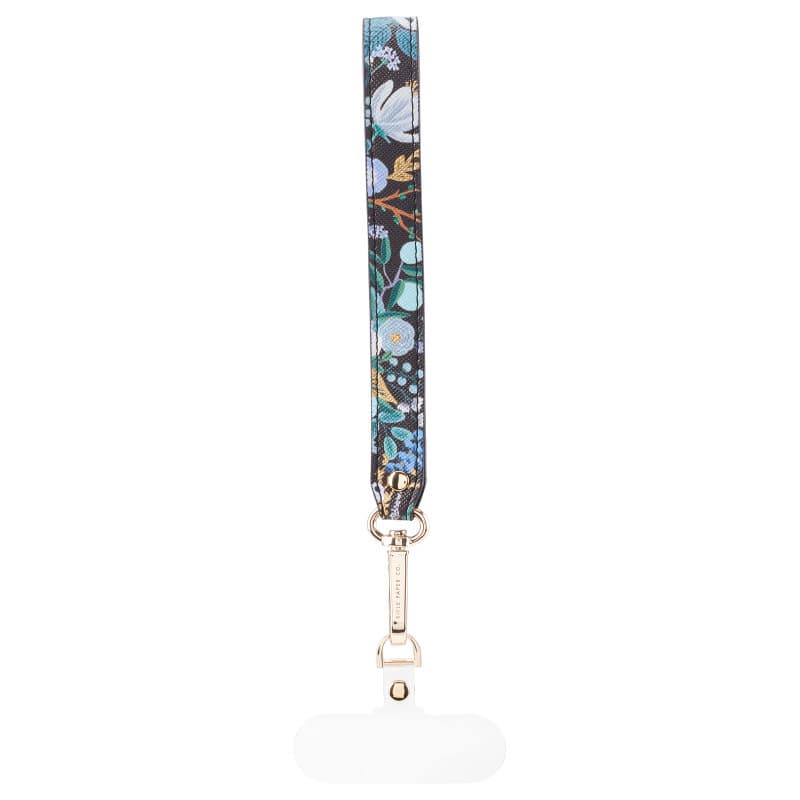 Rifle Paper Phone Wristlet - Universal phone lanyard (Garden Party Blue)