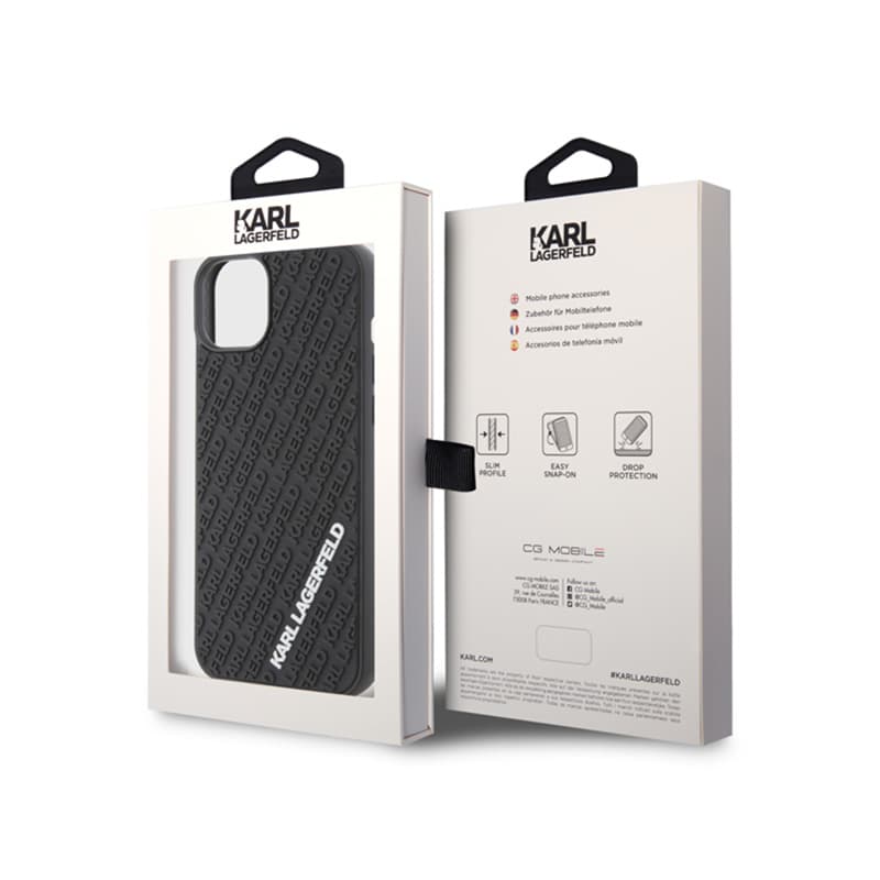 Karl Lagerfeld 3D Rubber Multi Logo - Case for iPhone 15 Plus (black) 8