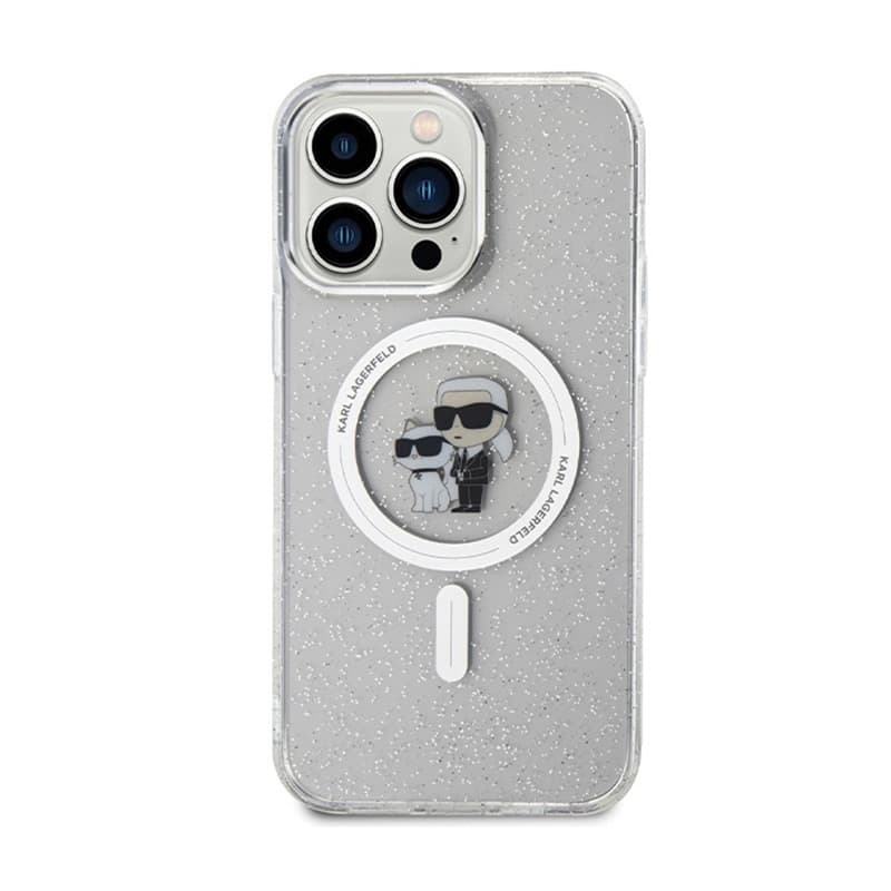 Karl Lagerfeld Karl & Choupette Glitter MagSafe - iPhone 14 Pro Max Case (Transparent) 3