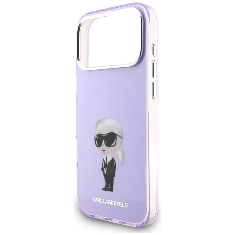 Karl Lagerfeld IML Aquarelle Karl & Choupette & Logo MagSafe - Case iPhone 17 Pro Max (Purple) 6