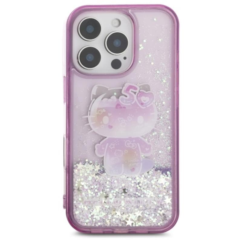 Hello Kitty Liquid Glitter 50TH Anniversary Party - Case for iPhone 16 Pro Max (purple) 3