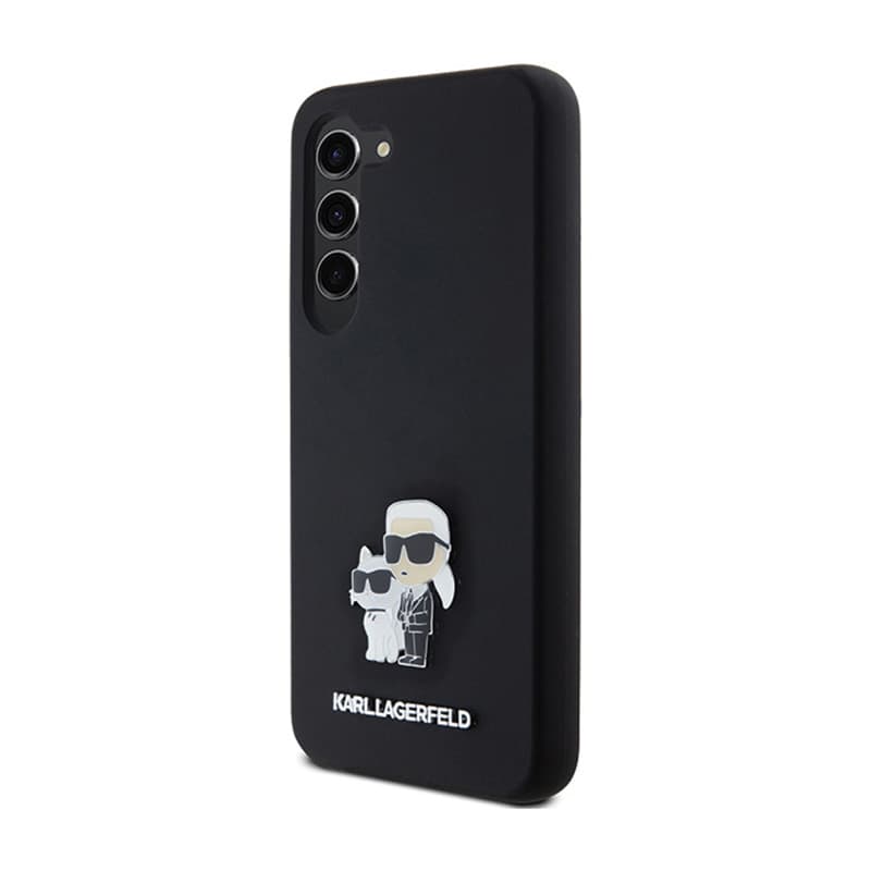 Karl Lagerfeld Silicone Karl & Choupette Metal Pin - Case Samsung Galaxy S24 (czarny) 2
