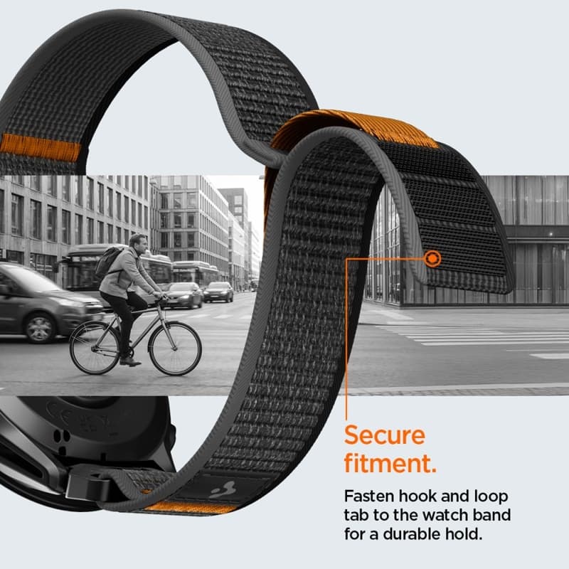 Spigen Athlex Air - Garmin QuickFit Strap 22 mm (Active Black / Orange) 5
