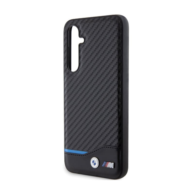 BMW Leather Carbon Blue Line - Samsung Galaxy S23 FE Case (black) 5
