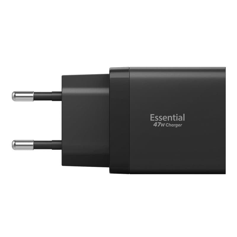 Spigen Essential EE472EU GaN Pro - 2x USB-C 47W Wall Charger (Black) 3