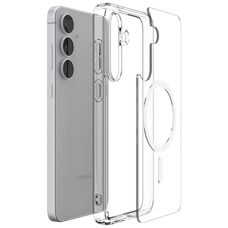 Spigen Ultra Hybrid Mag MagSafe - Case for Samsung Galaxy S25 FE (Clear/White) 6