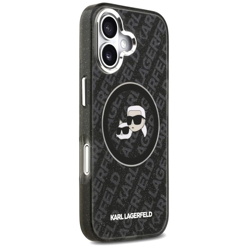 Karl Lagerfeld IML Glitter Karl & Choupette Heads Logo MagSafe - Case for iPhone 17 (black) 4