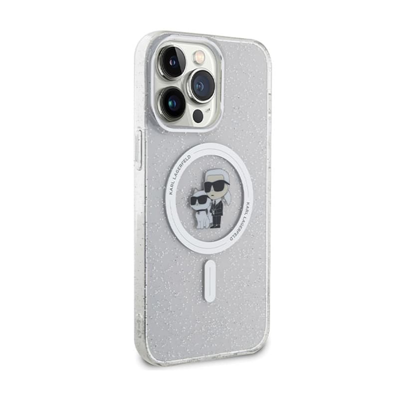 Karl Lagerfeld Karl & Choupette Glitter MagSafe - iPhone 14 Pro Max Case (Transparent) 4