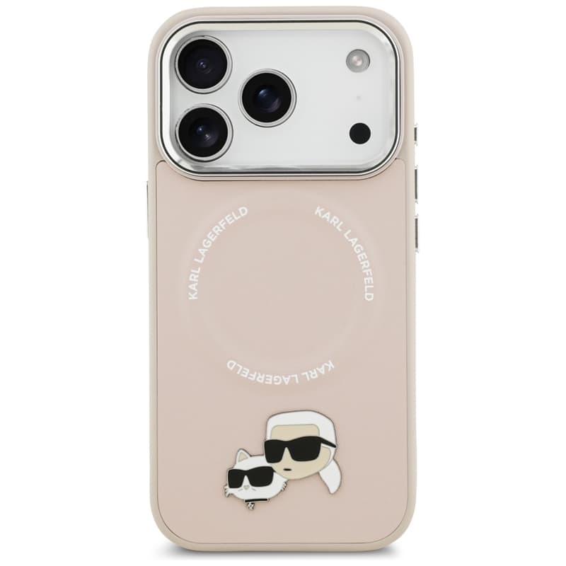 Karl Lagerfeld Karl & Choupette Pins MagSafe - Case for iPhone 17 Pro Max (pink) 3