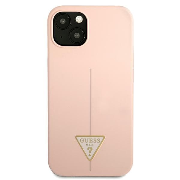 Guess Silicone Triangle Logo - Cover iPhone 13 mini (Pink) 3