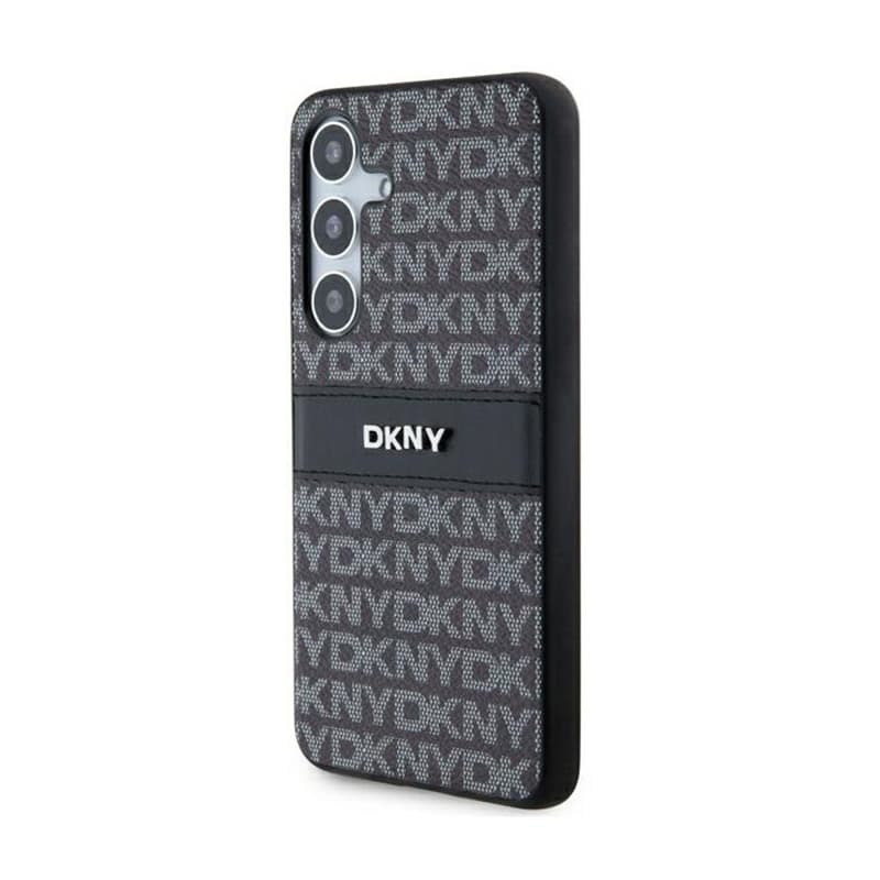 DKNY Leather Mono Stripe & Metal Logo - Samsung Galaxy S24+ Case (black) 2