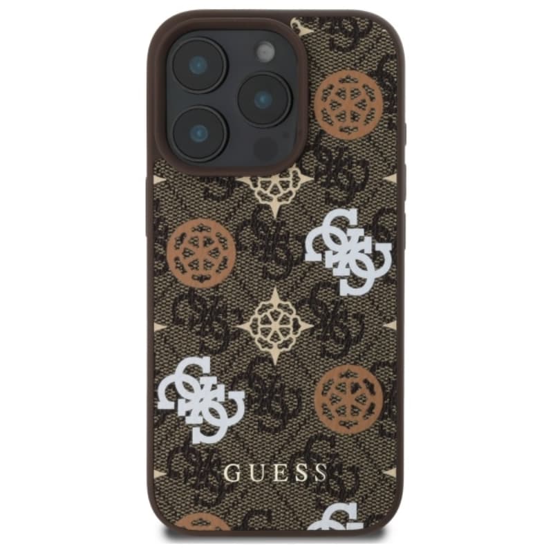 Guess Peony On 4G Background MagSafe - Case for iPhone 16 Pro Max (brown) 3