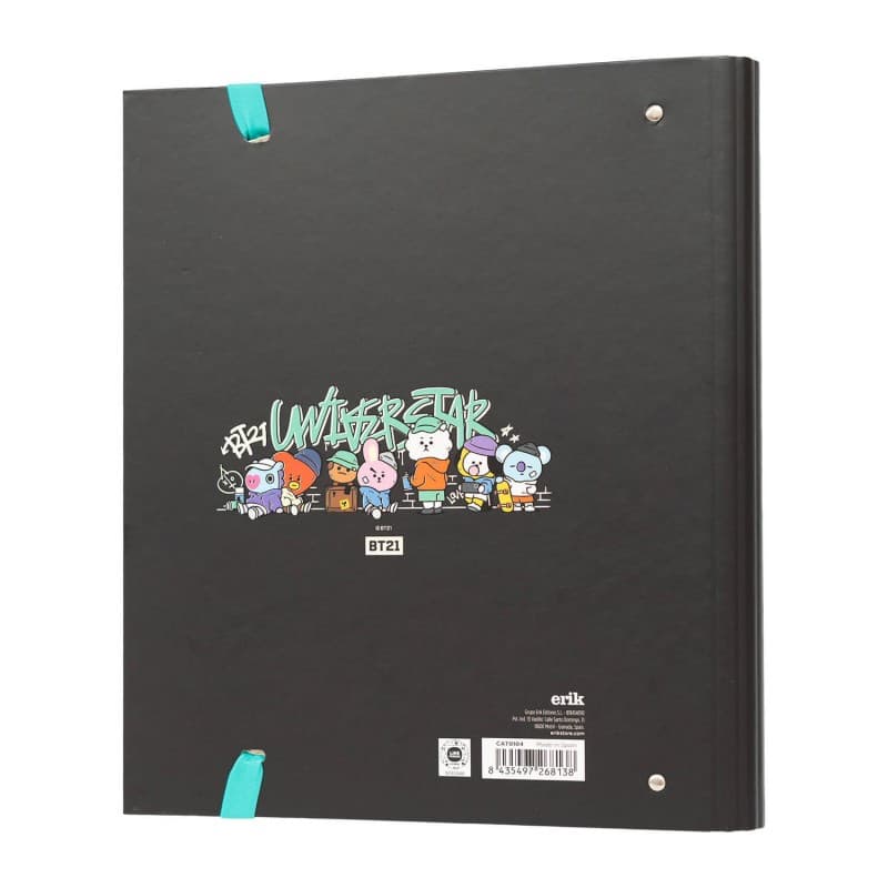 BT21 - A4 binder from the Street Mood collection (4 rings, elastic band) 2