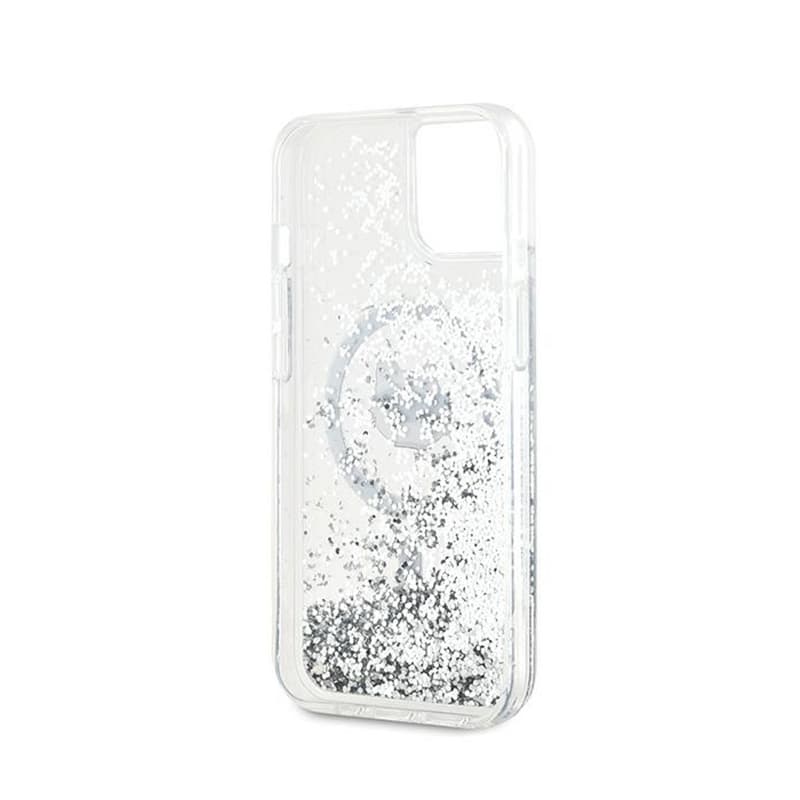 Karl Lagerfeld Liquid Glitter Choupette Head MagSafe - iPhone 13 Case (Transparent) 7