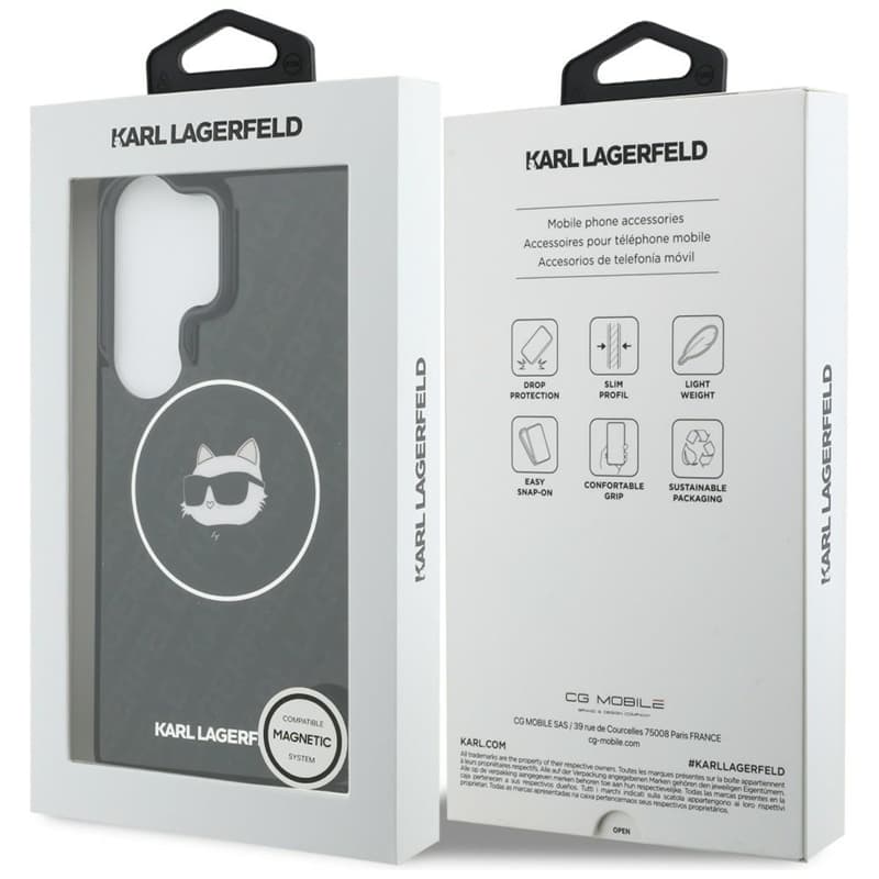 Karl Lagerfeld IML Repeated Choupette MagSafe - Samsung Galaxy S26 Ultra Case (Black) 8