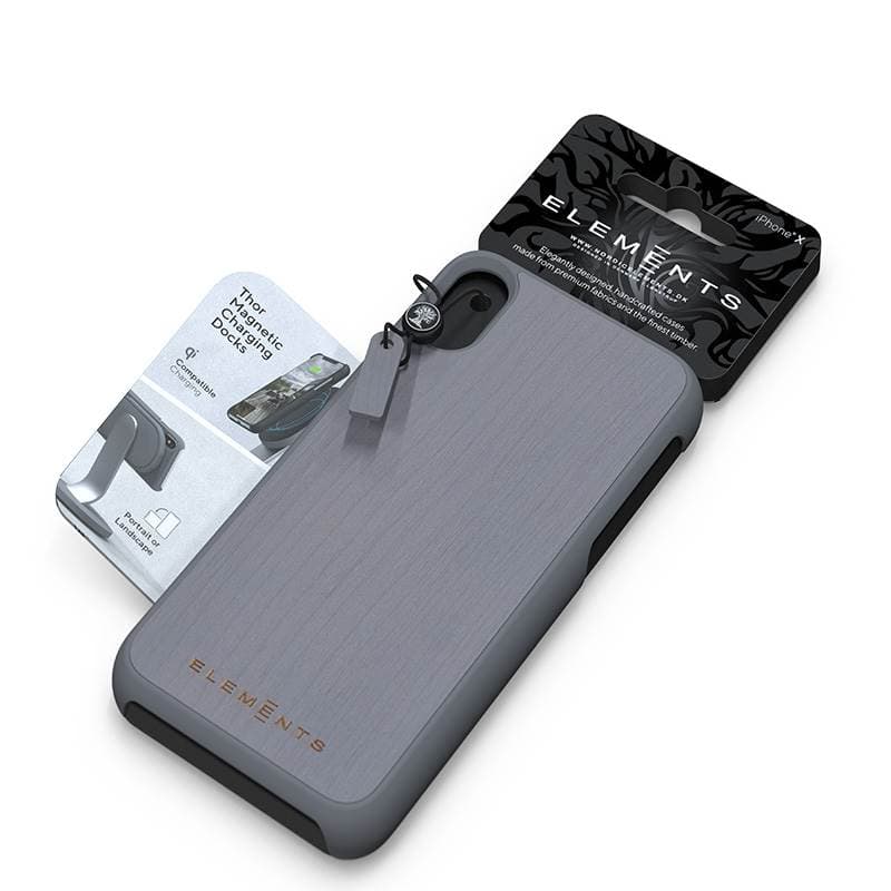Nordic Elements Original Gefion - Case for iPhone Xs Max with real maple wood (Mid Grey) 6