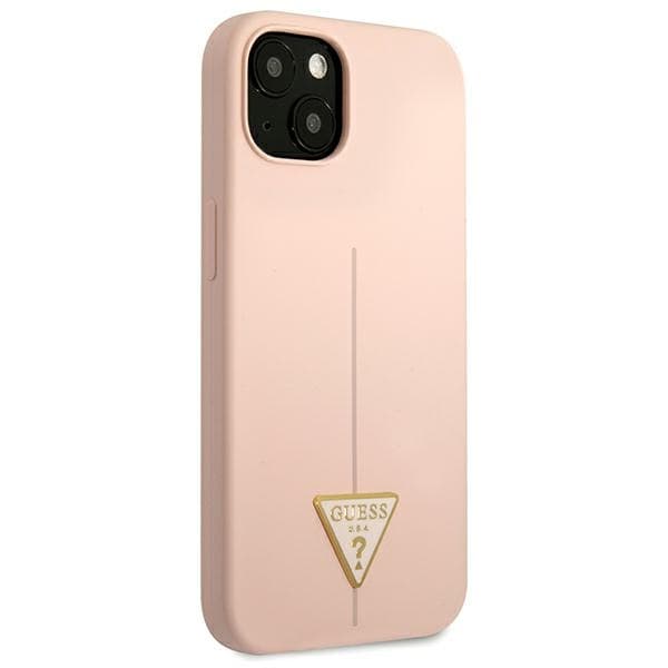 Guess Silicone Triangle Logo - Cover iPhone 13 mini (Pink) 4