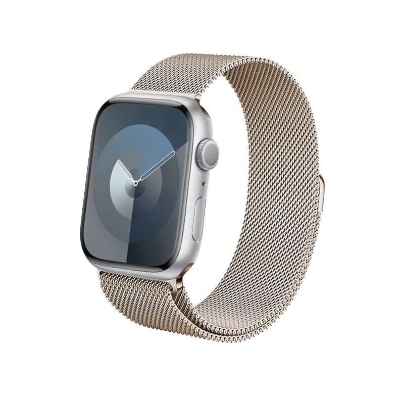 Crong Milano Steel – Stainless Steel Strap for Apple Watch 38/40/41/42 mm (Champagne) 4