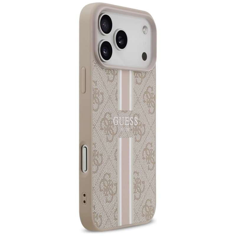 Guess 4G Printed Stripes MagSafe - Case iPhone 17 Pro Max (pink) 4