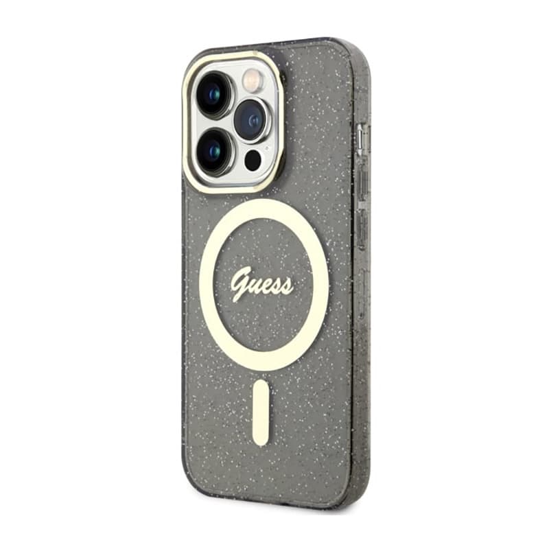 Guess Glitter Gold MagSafe - Case for iPhone 14 Pro Max (Black) 2