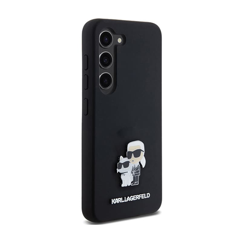 Karl Lagerfeld Silicone Karl & Choupette Metal Pin - Case Samsung Galaxy S24 (czarny) 4