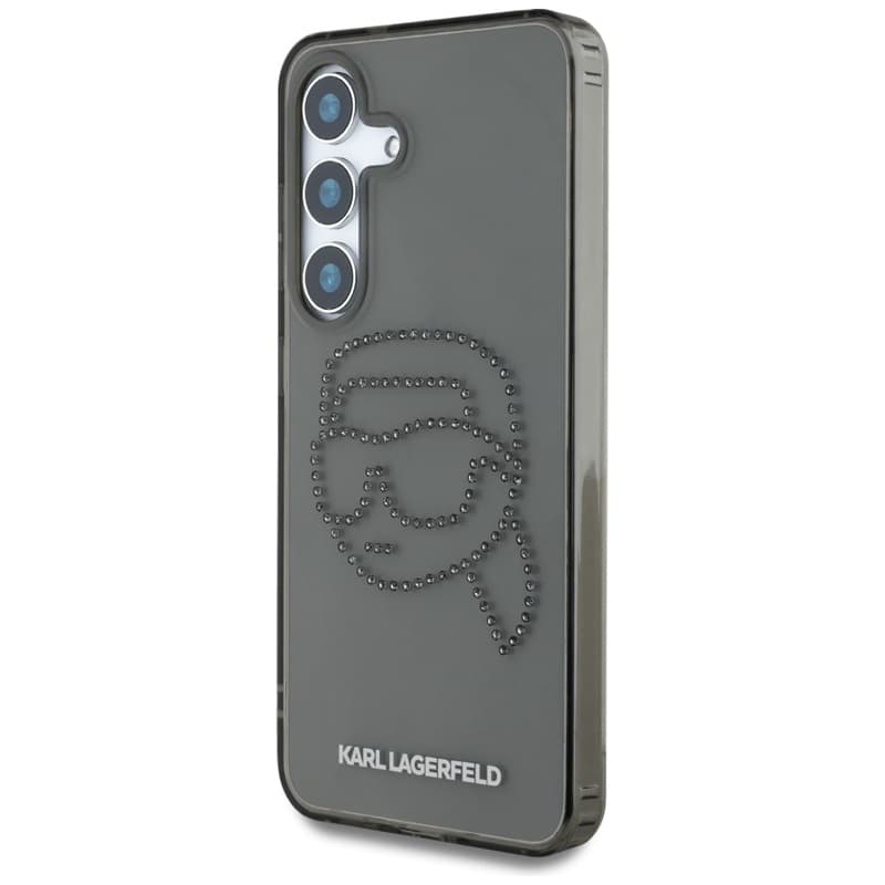 Karl Lagerfeld Rhinestones Karl Head Logo - Case for Samsung Galaxy S25 (Black) 2