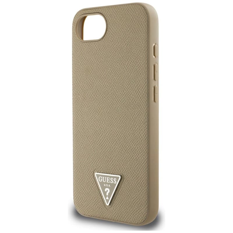 Guess Grained Triangle MagSafe - Case for iPhone 16e (brown) 6