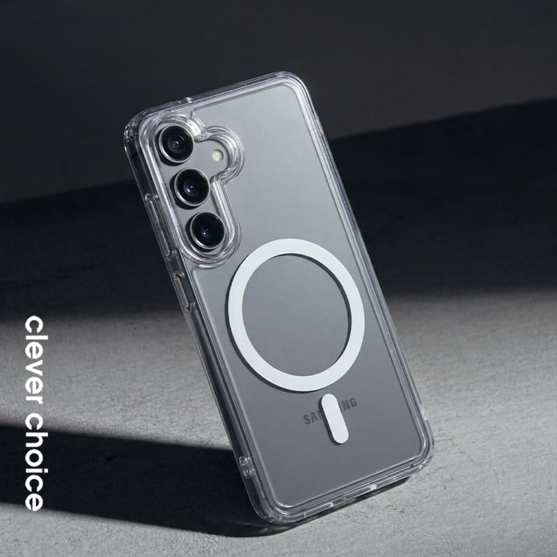 Crong Hybrid Clear Magnetic - MagSafe Case for Samsung Galaxy S26 Ultra (Clear) 4
