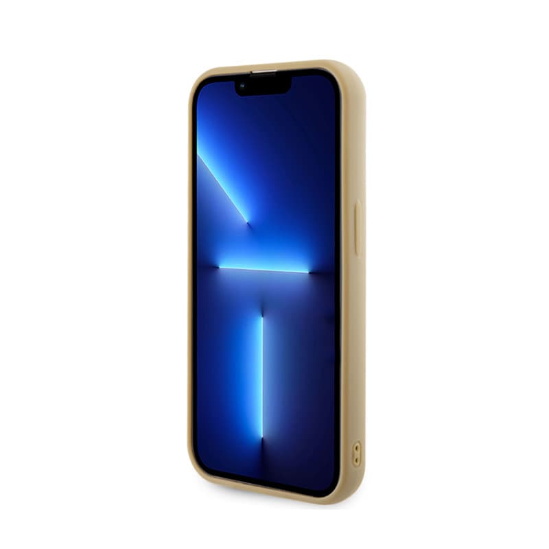 Guess Disco Metal Script - Case for iPhone 15 Pro (Gold) 5