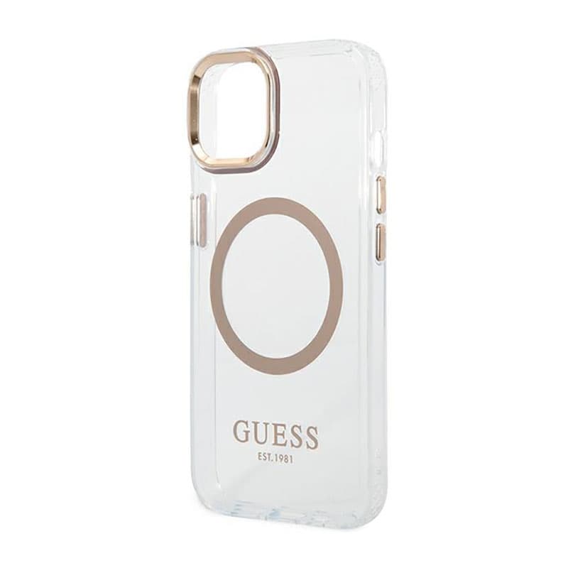 Guess Metal Outline MagSafe - Case for iPhone 14 (Clear) 6