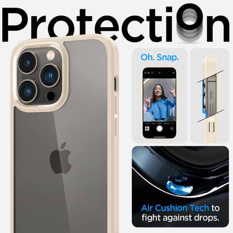 Spigen Ultra Hybrid - Case for iPhone 14 Pro (Beige) 2