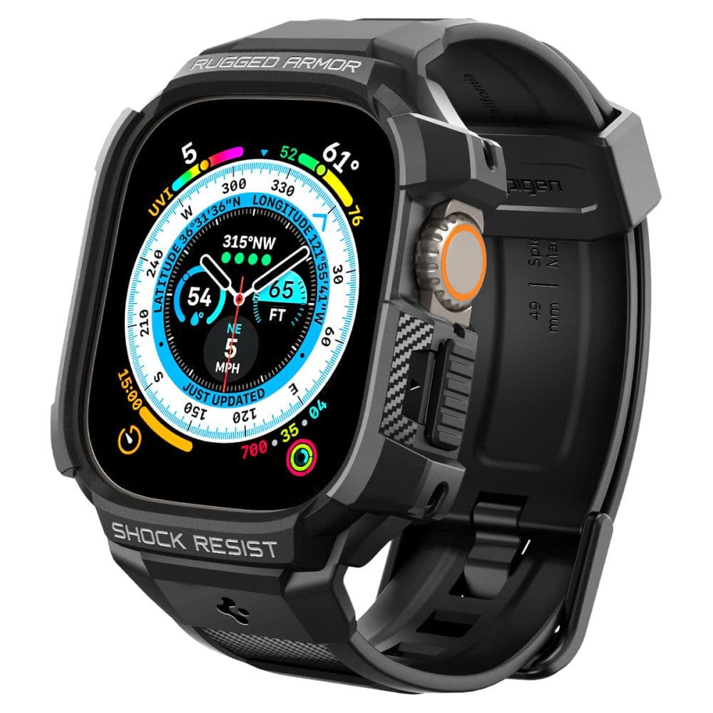 Spigen Rugged Armor Pro Case – Band with case for Apple Watch Ultra 49 mm (Black) 3
