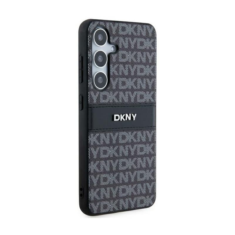 DKNY Leather Mono Stripe & Metal Logo - Samsung Galaxy S24+ Case (black) 4