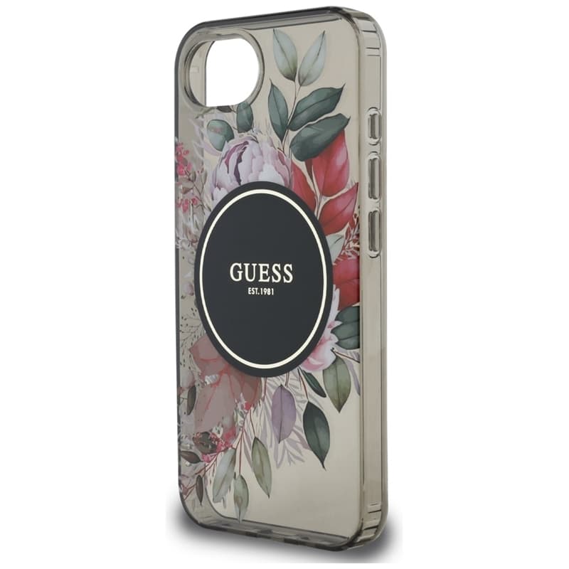 Guess IML Flowers MagSafe - Case for iPhone 16e (black) 6