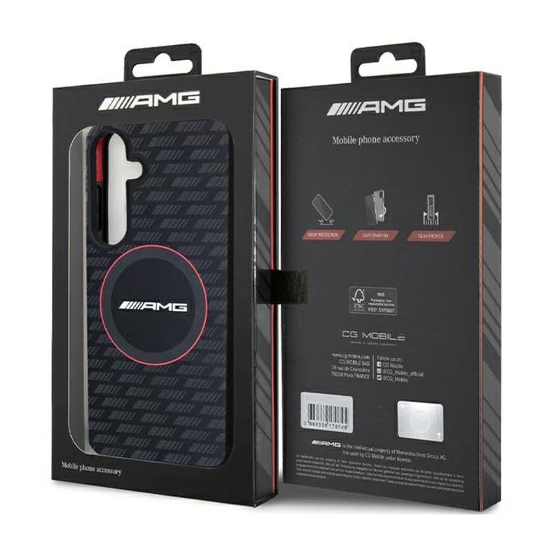AMG Silicone Carbon Pattern MagSafe - Case for Samsung Galaxy S24+ (black) 8