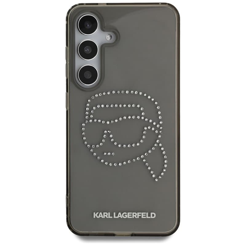 Karl Lagerfeld Rhinestones Karl Head Logo - Case for Samsung Galaxy S25 (Black) 3