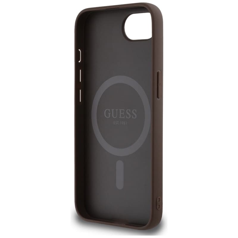 Guess 4G Ring Triangle Logo MagSafe - Case for iPhone 16e (brown) 7