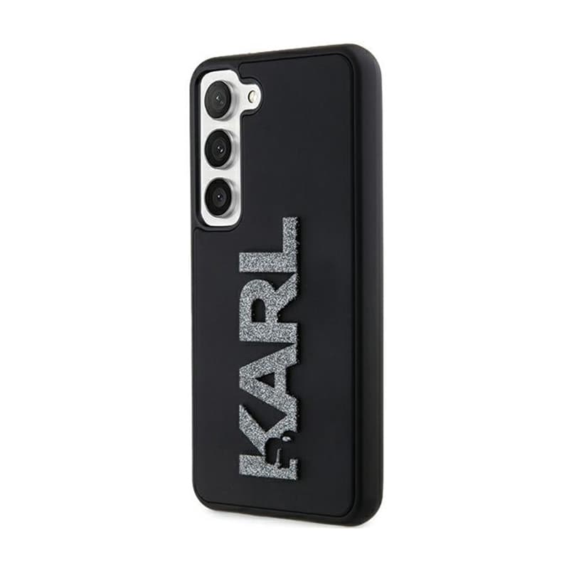 Karl Lagerfeld 3D Rubber Glitter Logo - Samsung Galaxy S23+ Case (black) 2