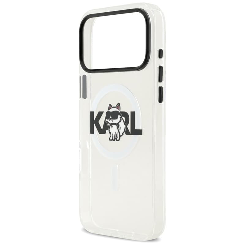 Karl Lagerfeld IML Choupette Sketch Logo MagSafe - Case for iPhone 17 Pro Max (transparent) 6