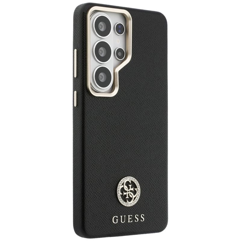 Guess Rhinestone Round Logo MagSafe - Samsung Galaxy S26 Ultra Case (Black) 4
