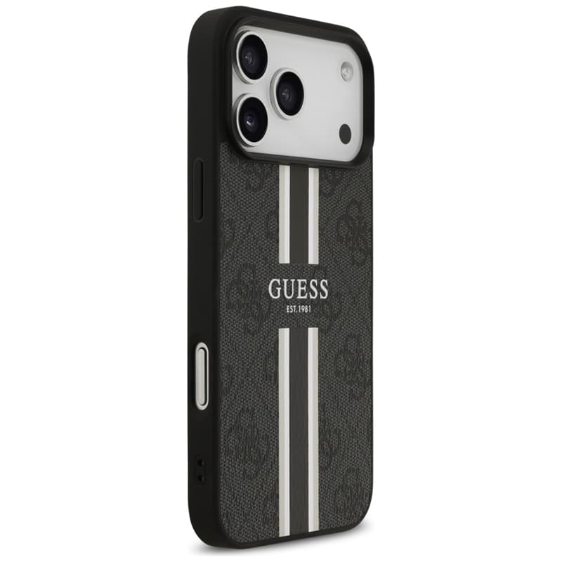 Guess 4G Printed Stripes MagSafe - Case iPhone 17 Pro Max (black) 4