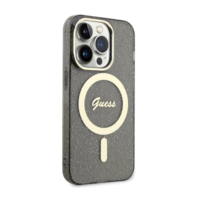 Guess Glitter Gold MagSafe - Case for iPhone 14 Pro Max (Black) 4