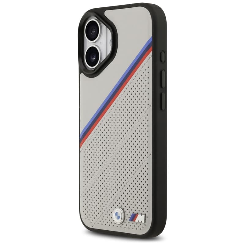 BMW M Tricolor Metal Logo MagSafe - iPhone 17 Case (Gray) 2