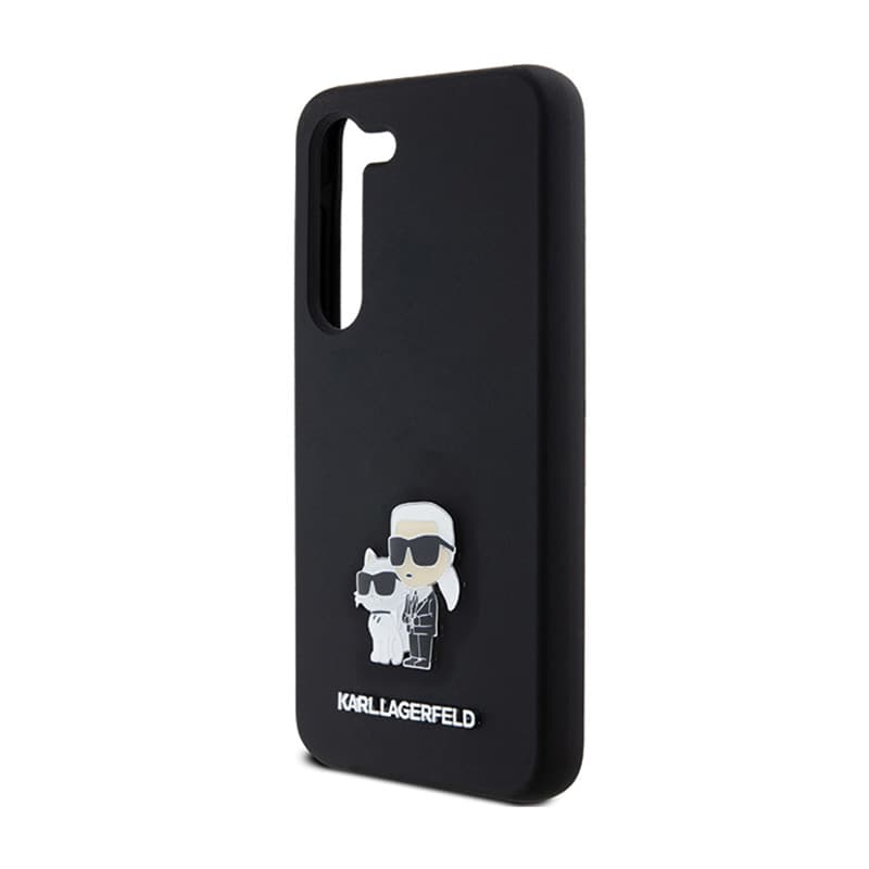 Karl Lagerfeld Silicone Karl & Choupette Metal Pin - Case Samsung Galaxy S24 (czarny) 6