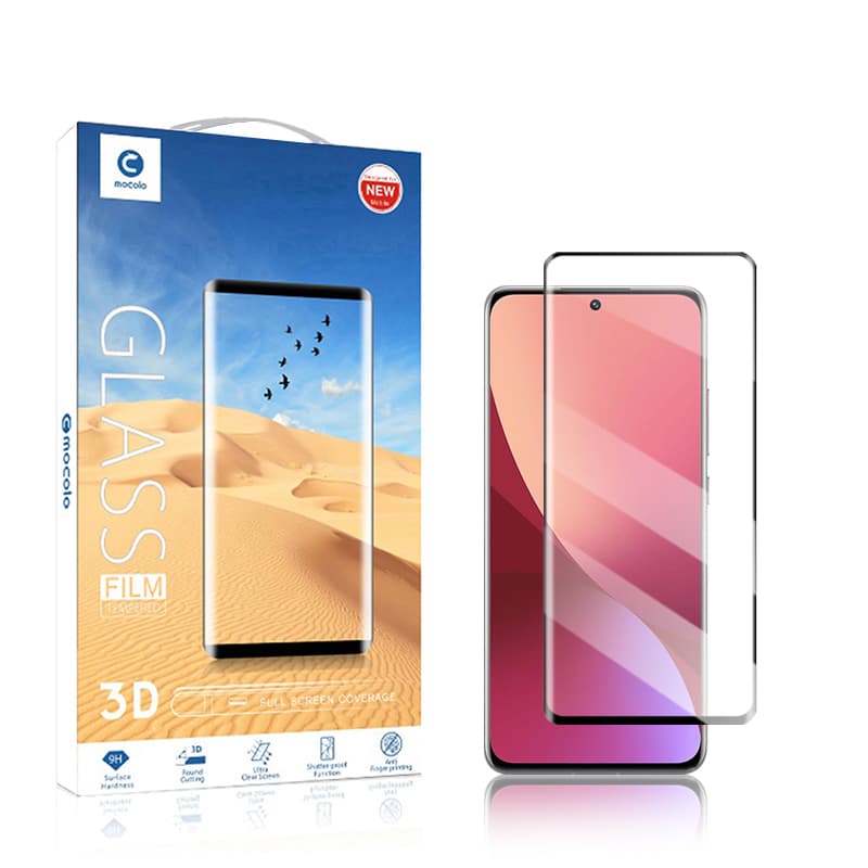 Mocolo 3D 9H Full Glue - Full screen protection glass for Xiaomi 12 Pro (Black) 1