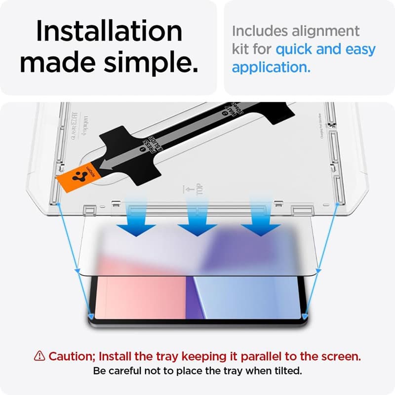 Spigen GLAS.TR EZ FIT - Tempered Glass for iPad Air 13" M3 (2025) / M2 (2024) (Transparent) 4