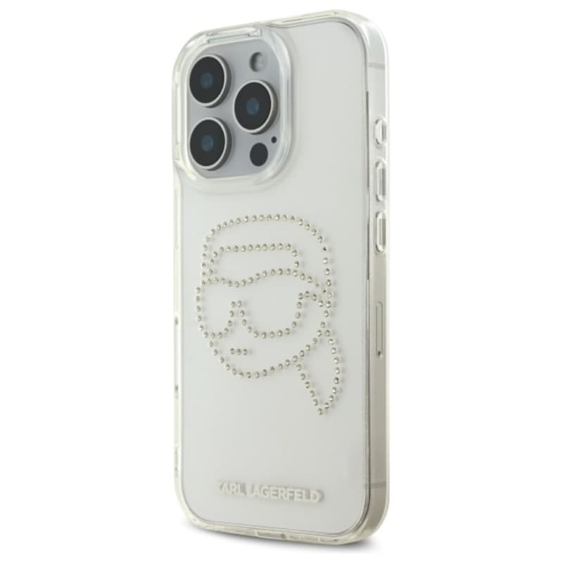 Karl Lagerfeld IML Rhinestones Karl Head - Case for iPhone 16 Pro (transparent) 2