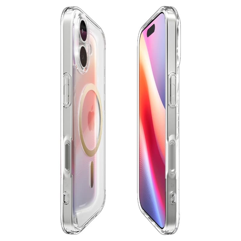 Spigen Ultra Hybrid Mag MagSafe - Case for iPhone 17 (Clear/Gold)   5