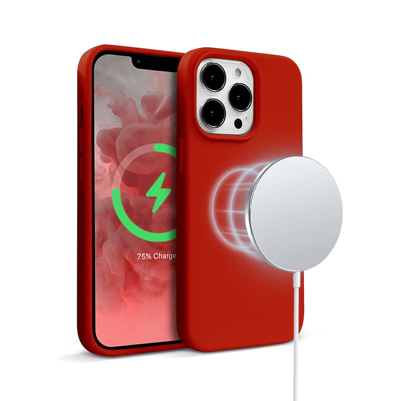 Crong Color Cover Magnetic - iPhone 13 Pro MagSafe Case (Red)
